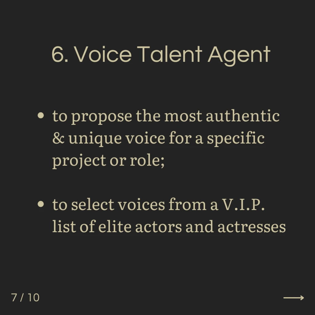 Voice Talent Agent for Fresh & Hidden Artists or Seasoned & Elite Voice Actors