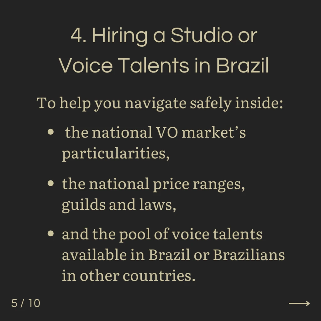 Hiring a Brazilian Studio or Voice Talents in Brazil & Abroad