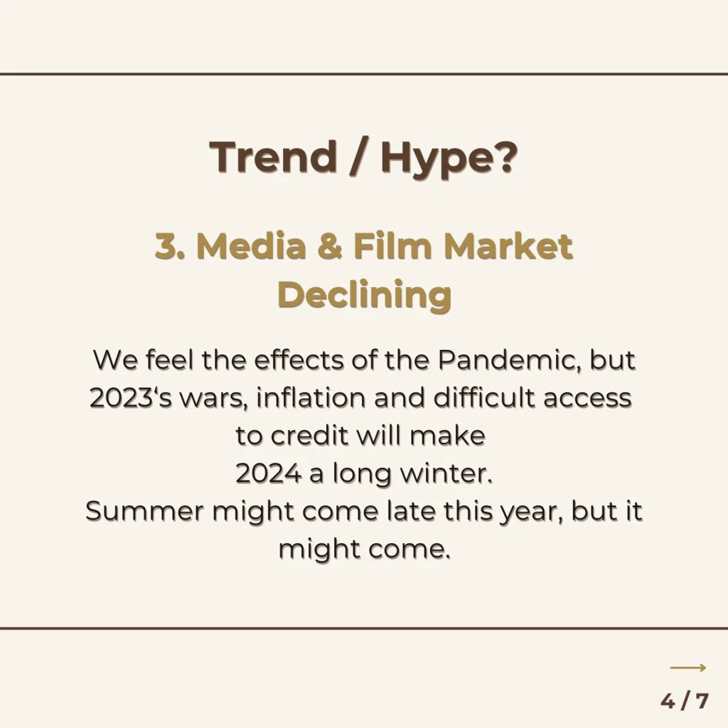 Miles Chicoine's Interview Summary - Media & Film Market Declining