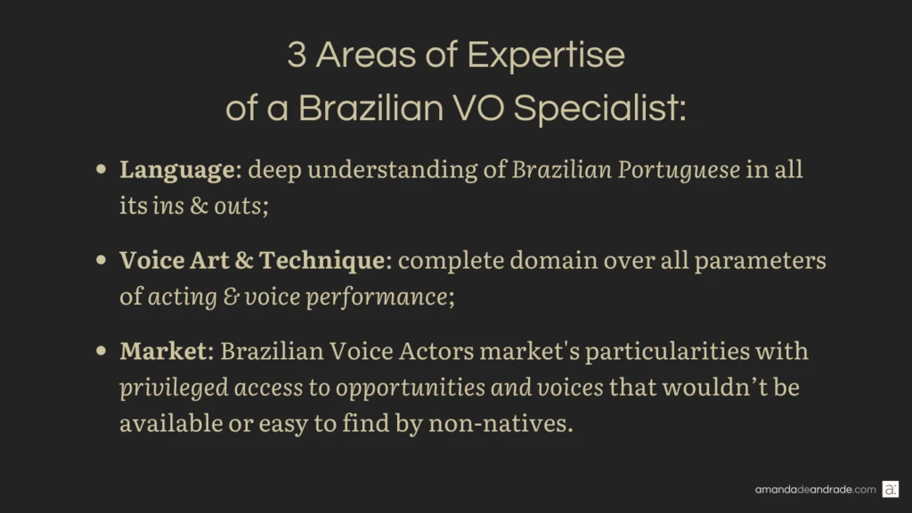 Get advantage of these 3 Areas of Expertise of a Brazilian Voice Over Specialist